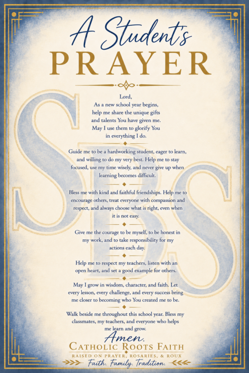 Student Prayer Card (mascot name)